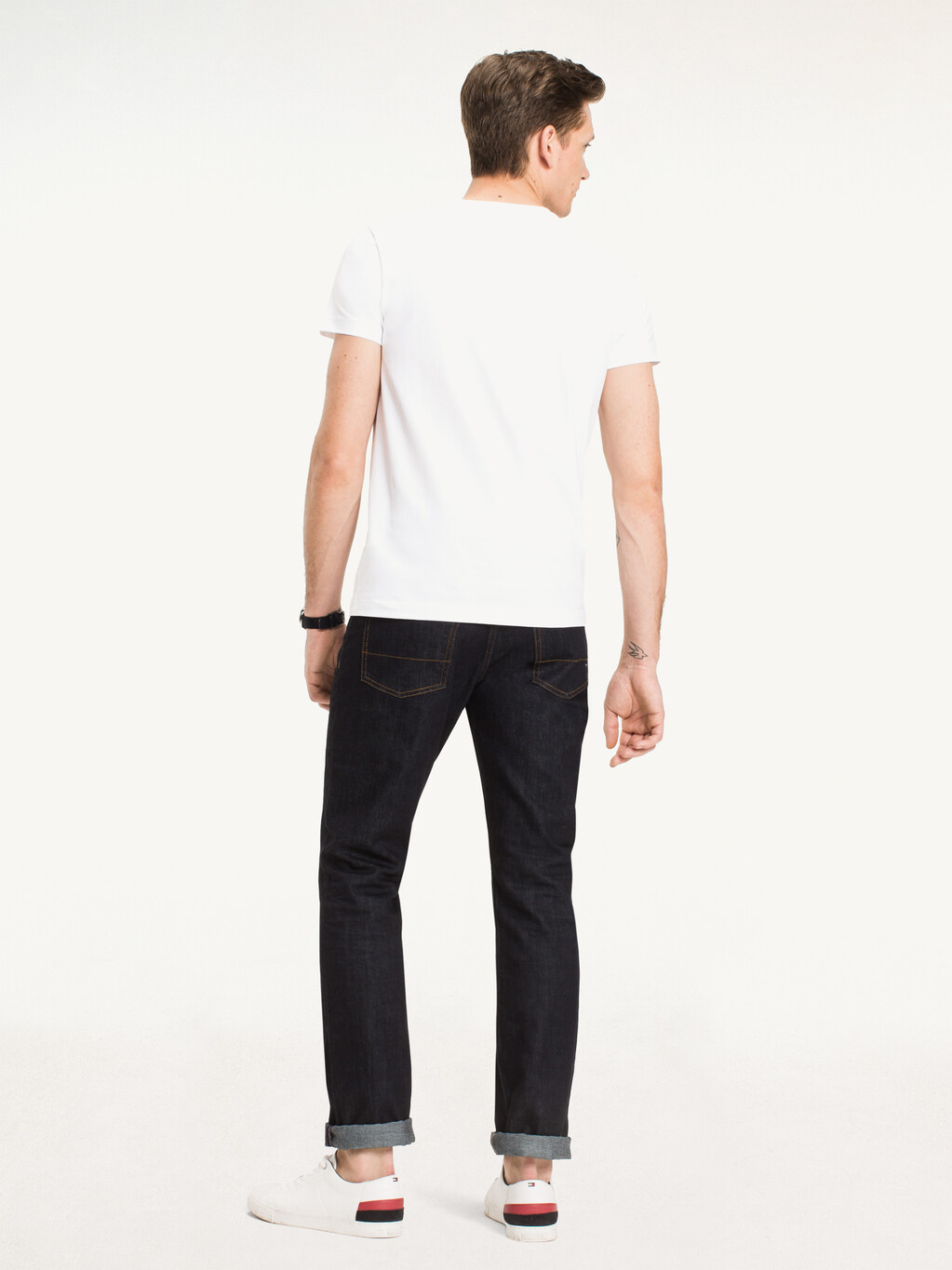 Buy SLIM FIT STRETCH TEE in color WHITE