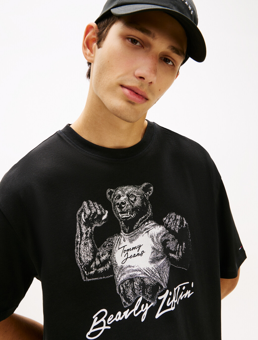 Relaxed Bear Short Sleeve T-Shirt, Black, hi-res