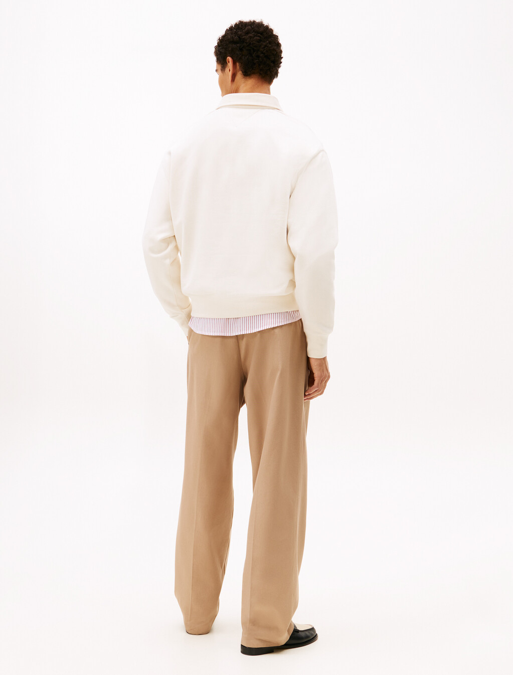 Colour-Blocked Rugby Jumper, Ivory Petal, hi-res