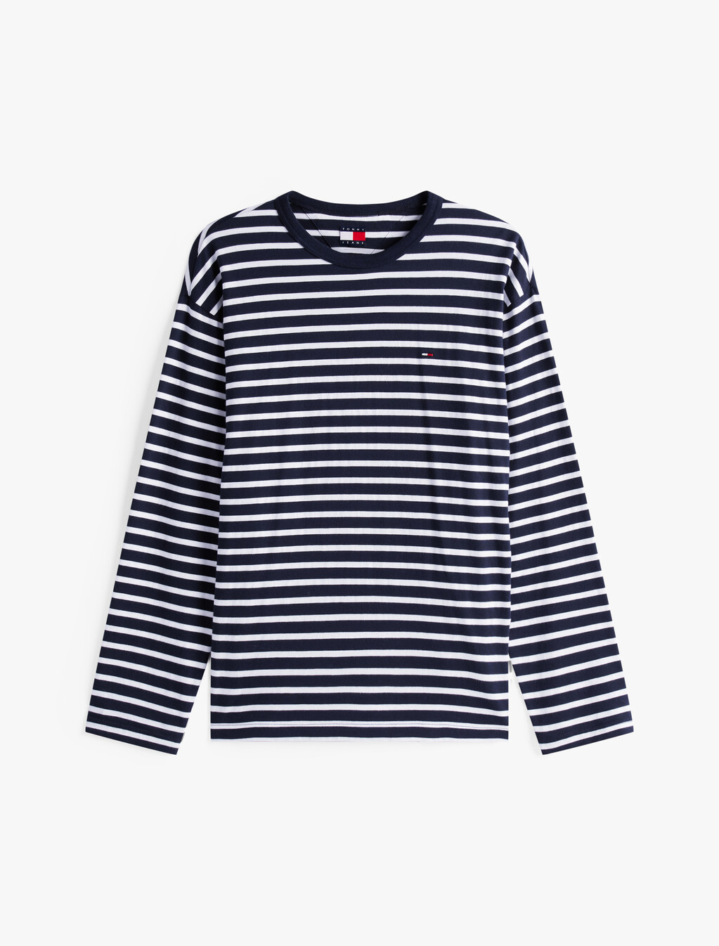 Breton Stripe Slim Long Sleeve T-Shirt, Dark Night Navy Stripe, hi-res