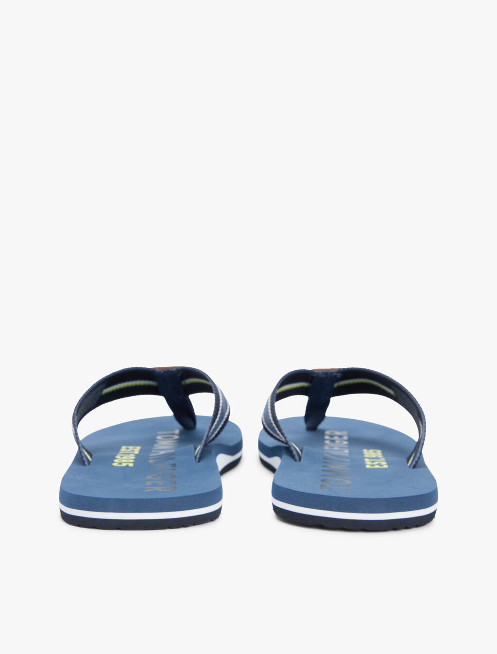 Webbing Strap Logo Flip-Flops, Aegean Sea, hi-res