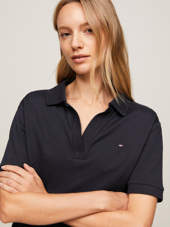 Open Placket Relaxed Polo