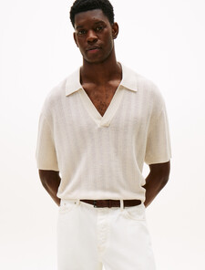 The APXGP Collection Polo Shirt With Linen, Newsprint, hi-res
