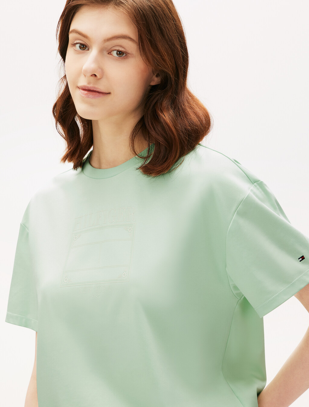 Asia Fit Quick Dry High Neck T-Shirt, Opal Green, hi-res