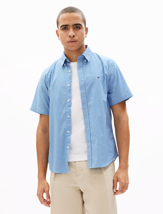 Oxford Gingham Short Sleeve Shirt