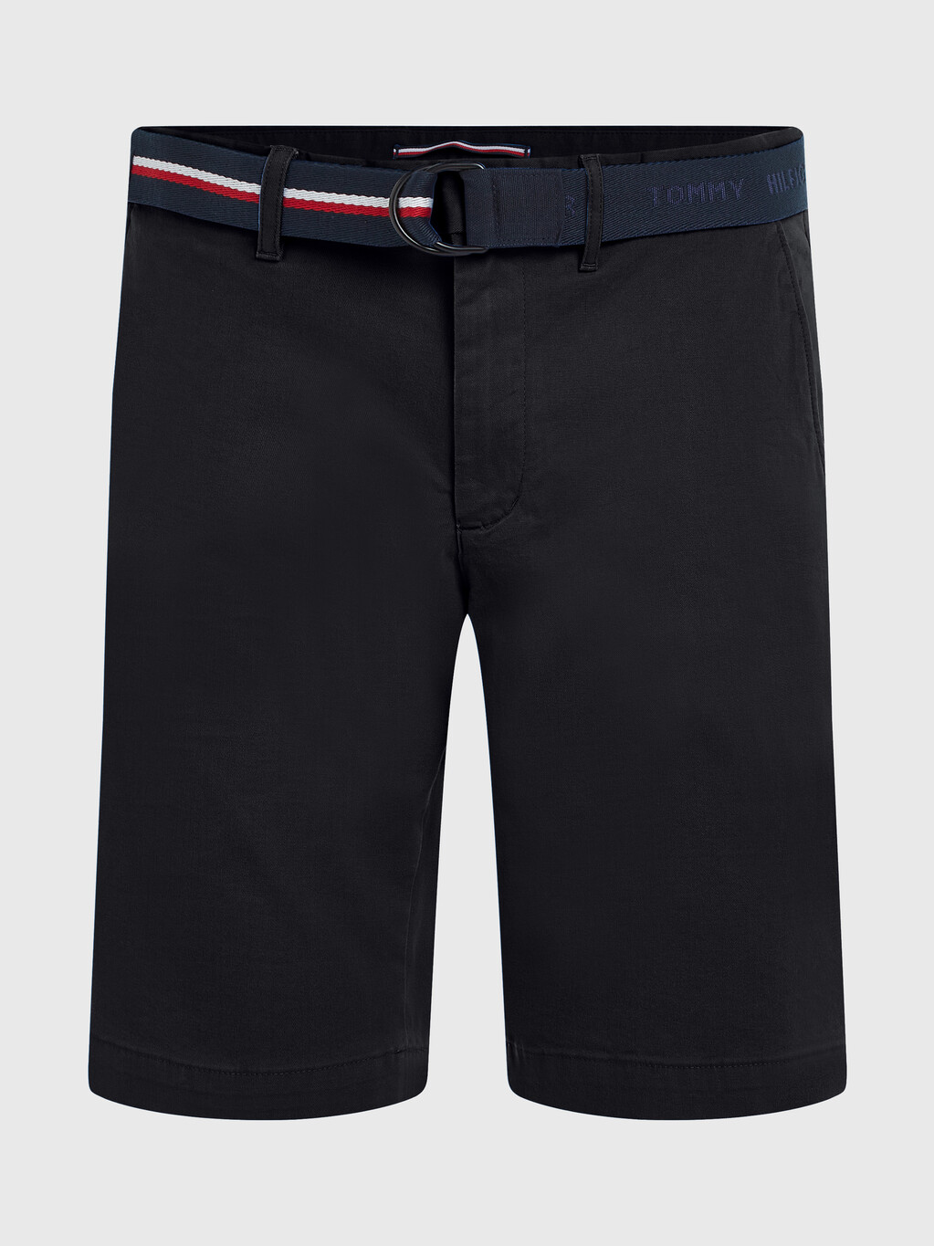 Essential Brooklyn Organic Cotton Twill Shorts With Belt, Black, hi-res