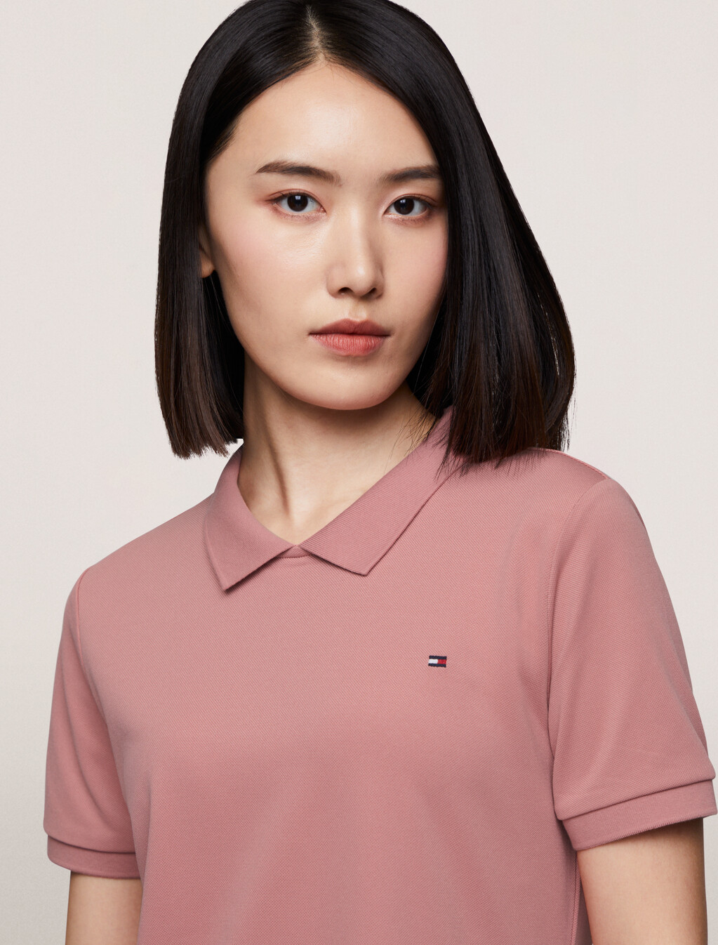 PIQUE POLO DRESS, Teaberry Blossom, hi-res
