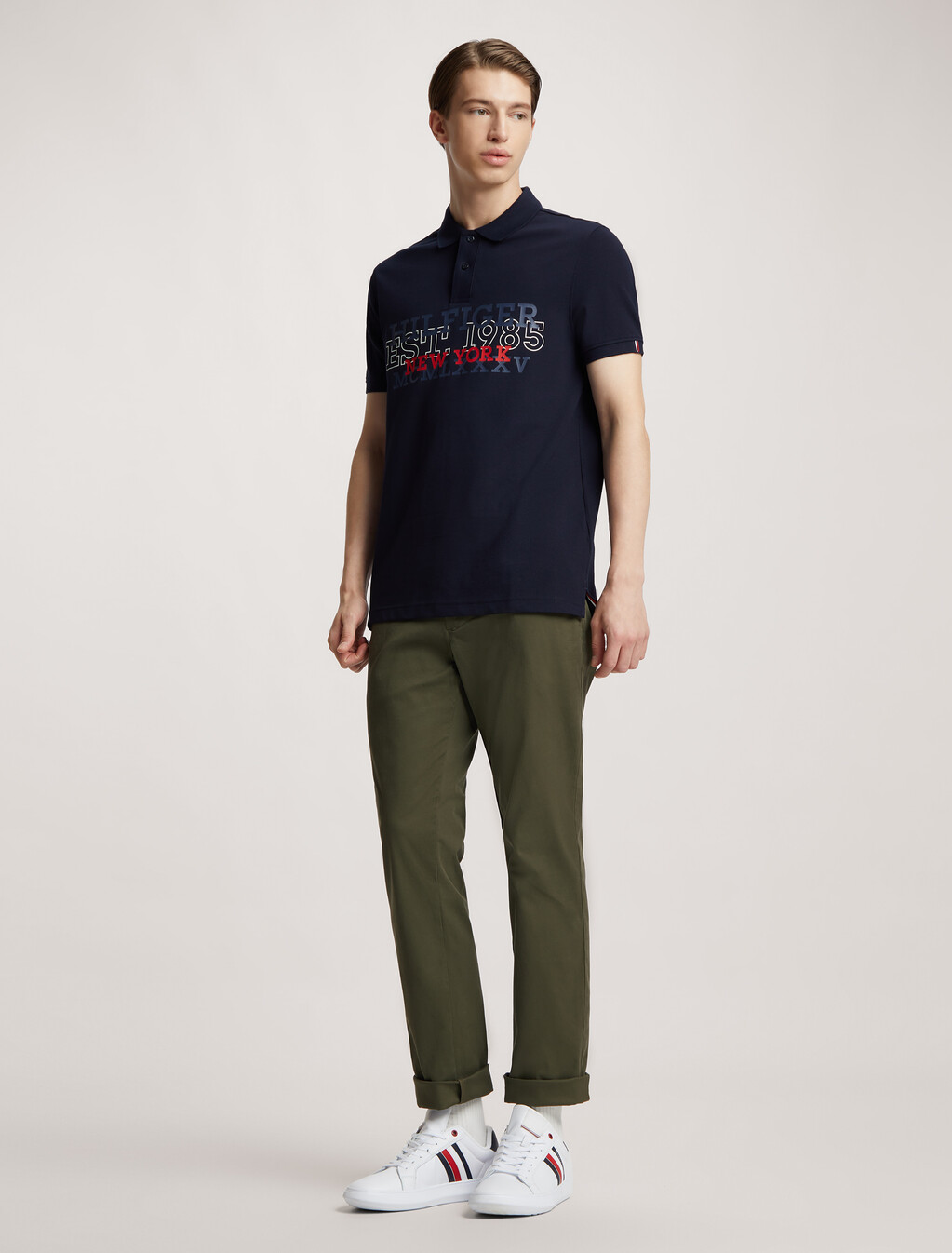 1985 Collection Denton Fitted Chinos, Army Green, hi-res