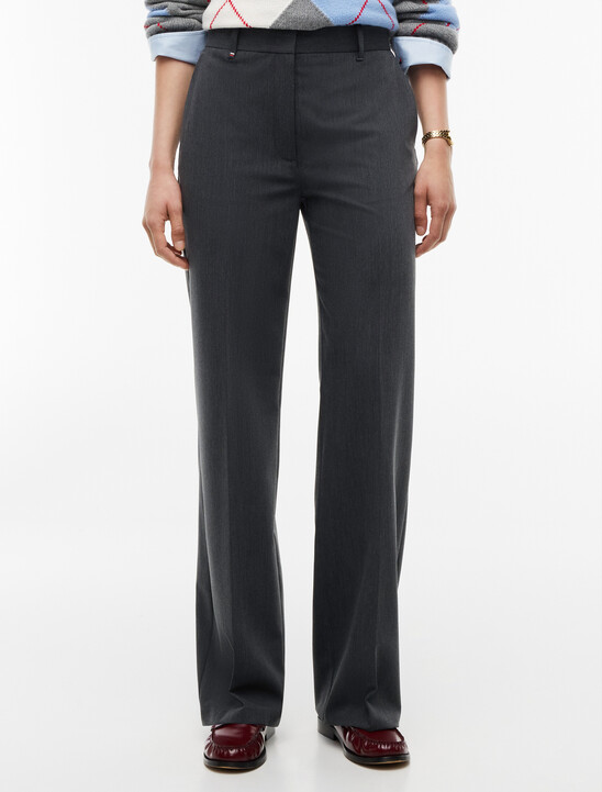 Straight Leg Twill Trousers