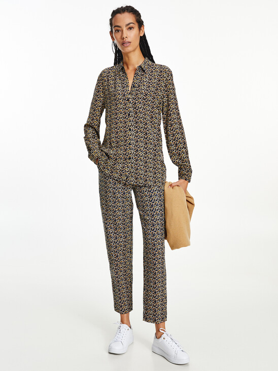Viscose Regular Fit Printed Blouse Viscose Regular Fit Printed Blouse