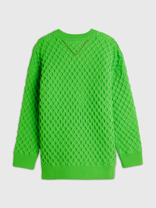 CREST WAFFLE KNIT JUMPER