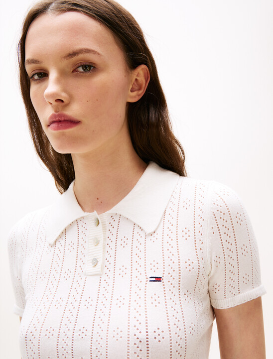 Pointelle Viscose Baby Fit Polo