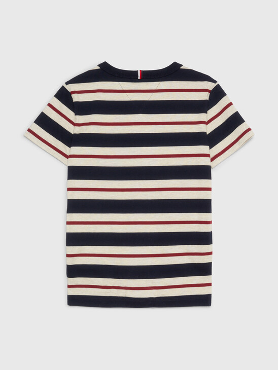 Boys Stripe Stamp T-Shirt
