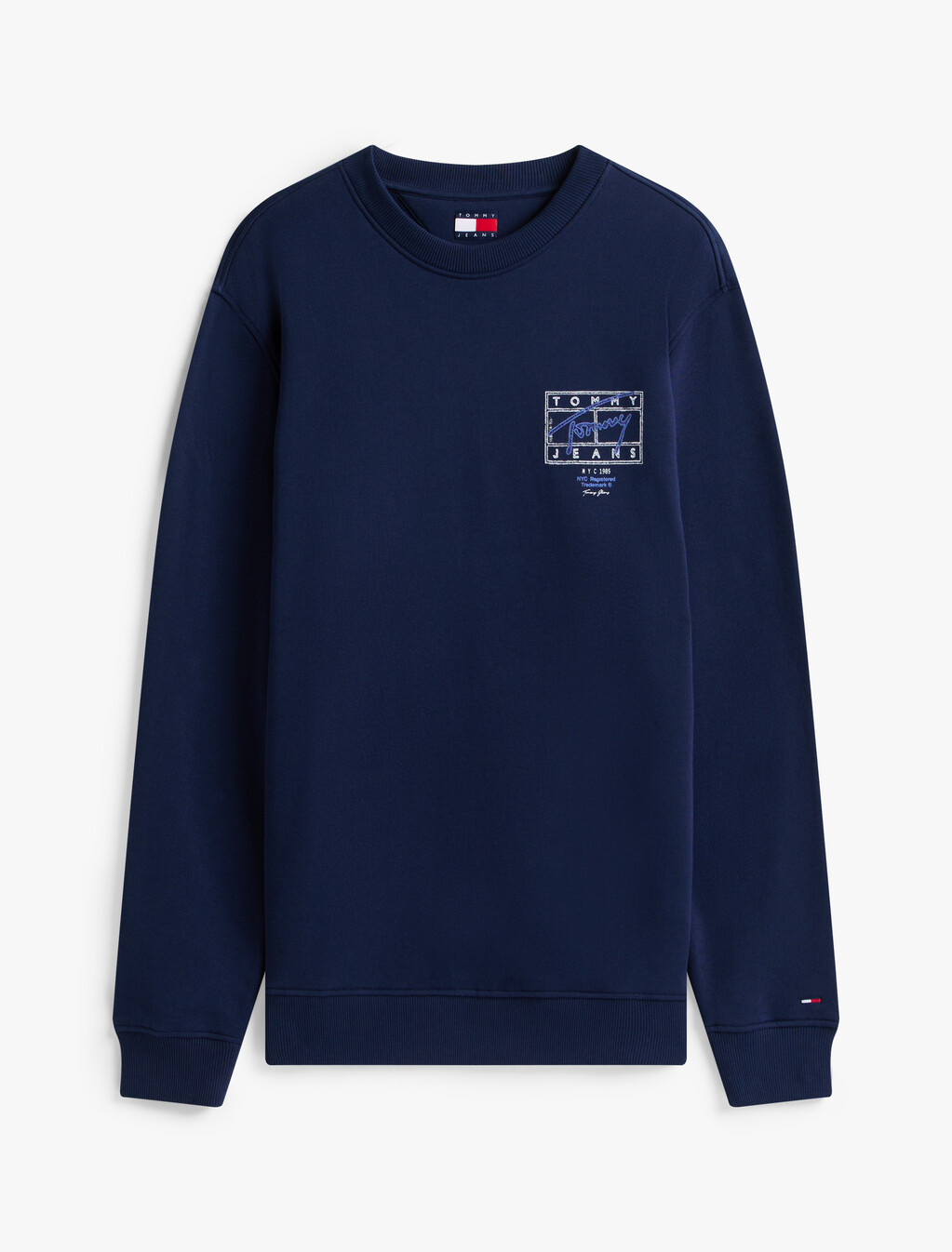 Tommy Flag Graphic Print Sweatshirt, Dark Night Navy, hi-res