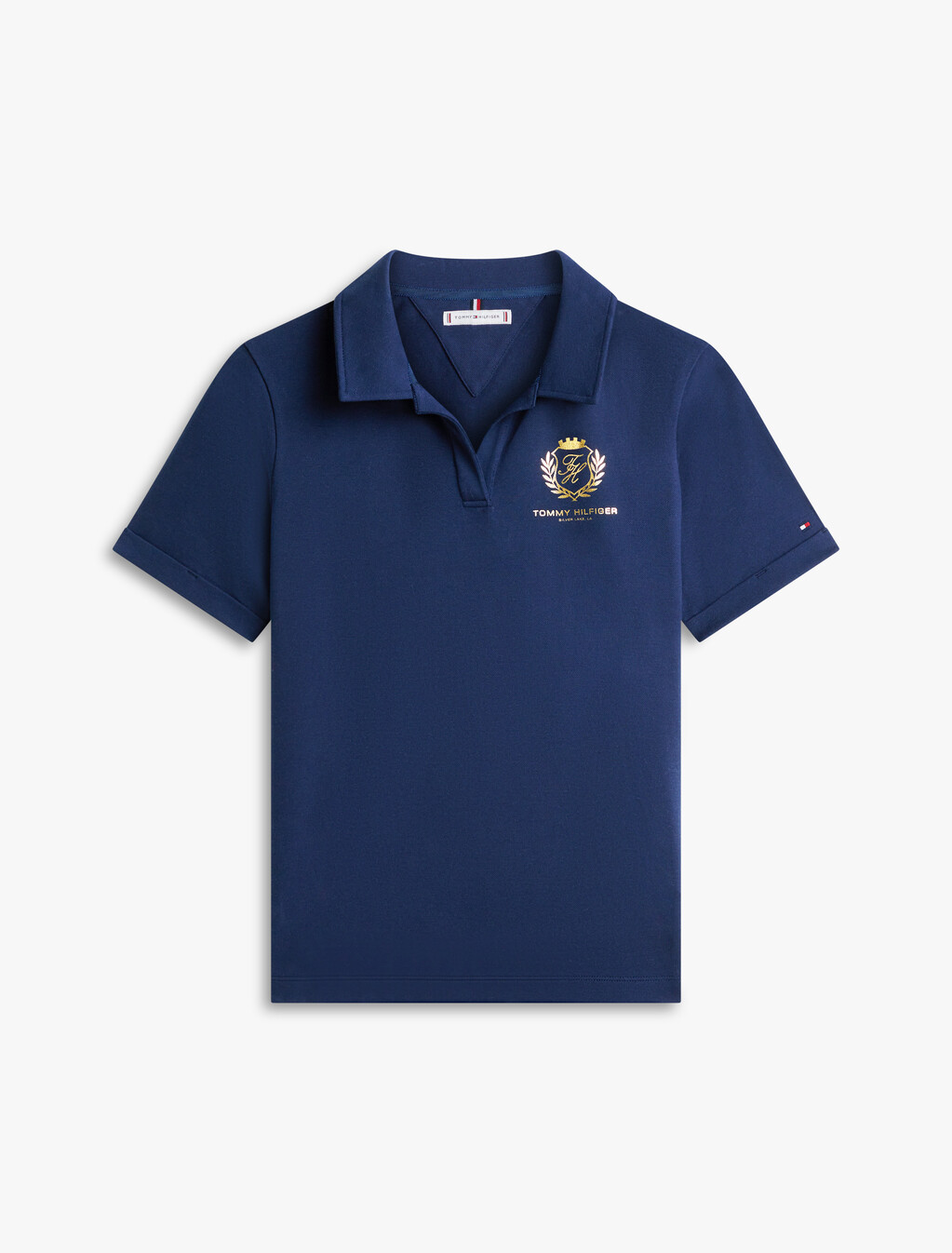 Lurex Varsity Regular Polo, Dark Night Navy, hi-res