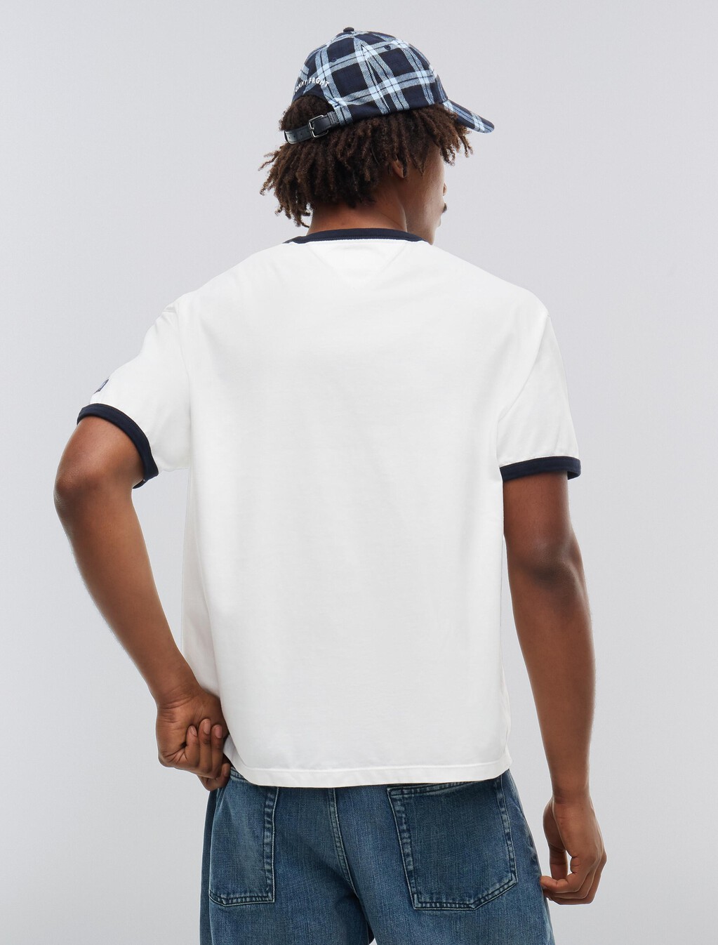 Relaxed Jersey Ringer T-Shirt, Ecru, hi-res