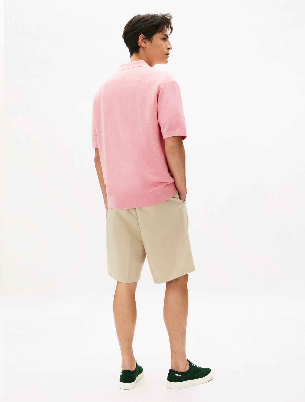Rice Corn Short Sleeve Polo, Pink Shade Heather, hi-res
