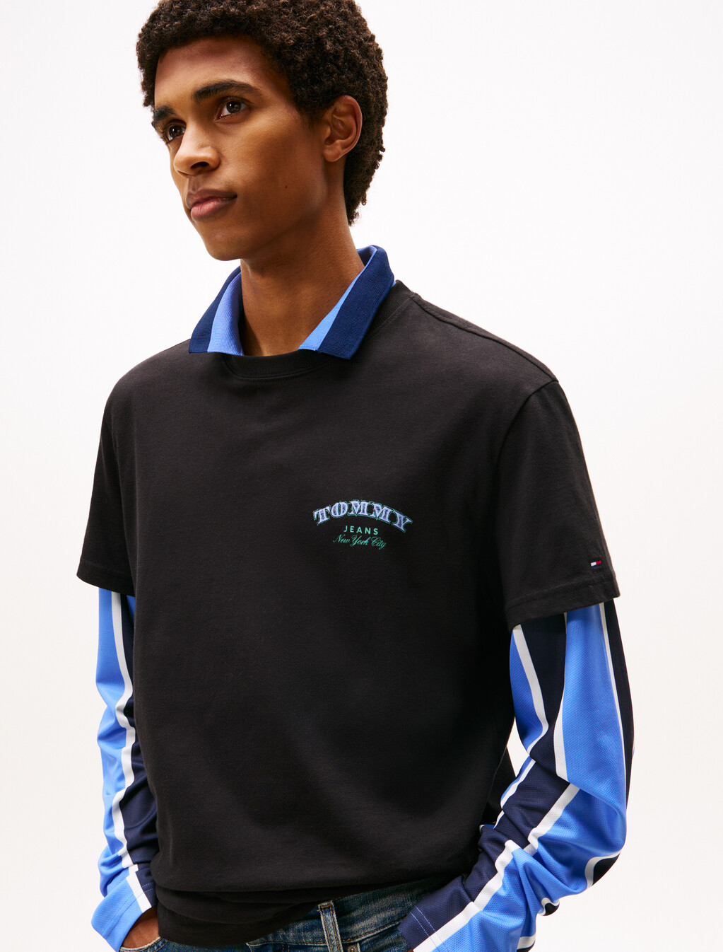 Dollar Stack Logo Regular T-shirt, Black, hi-res