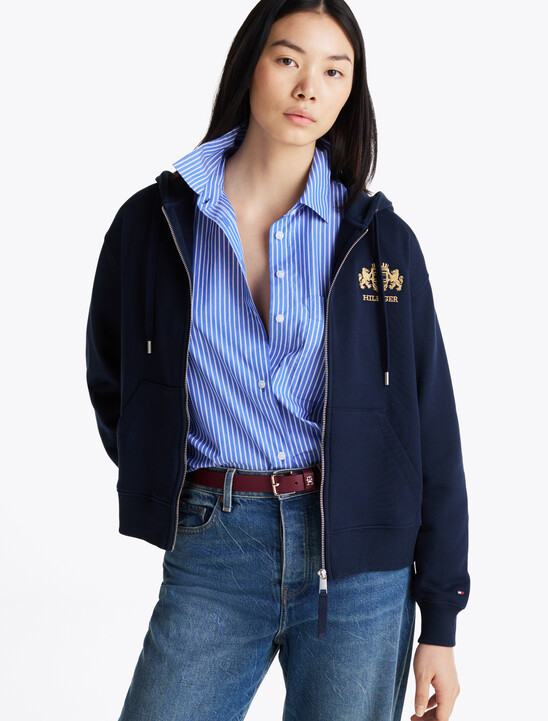 Logo Embroidery Zip-Thru Hoody