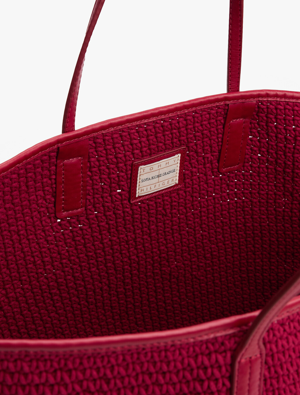 The Sofia Capsule Leather Beach Bag, Rouge, hi-res