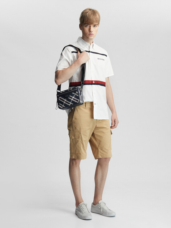 SPLIT GLOBAL STRIPE SHORT SLEEVE SHIRT