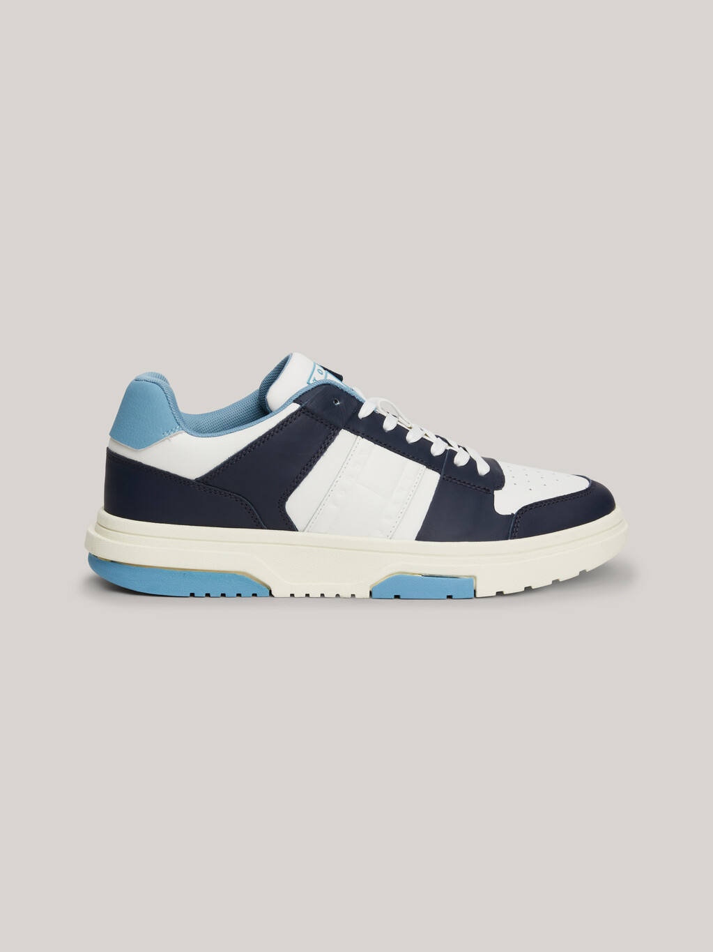 The Brooklyn Leather Colour-Blocked Trainers, Dark Night Navy, hi-res
