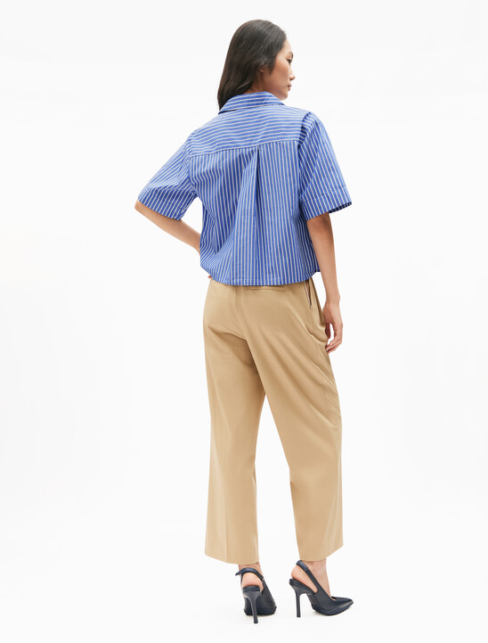 Poplin Boxy Short Sleeve Shirt, Stacking Stp/ Verona Blue Poplin Boxy Short Sleeve Shirt