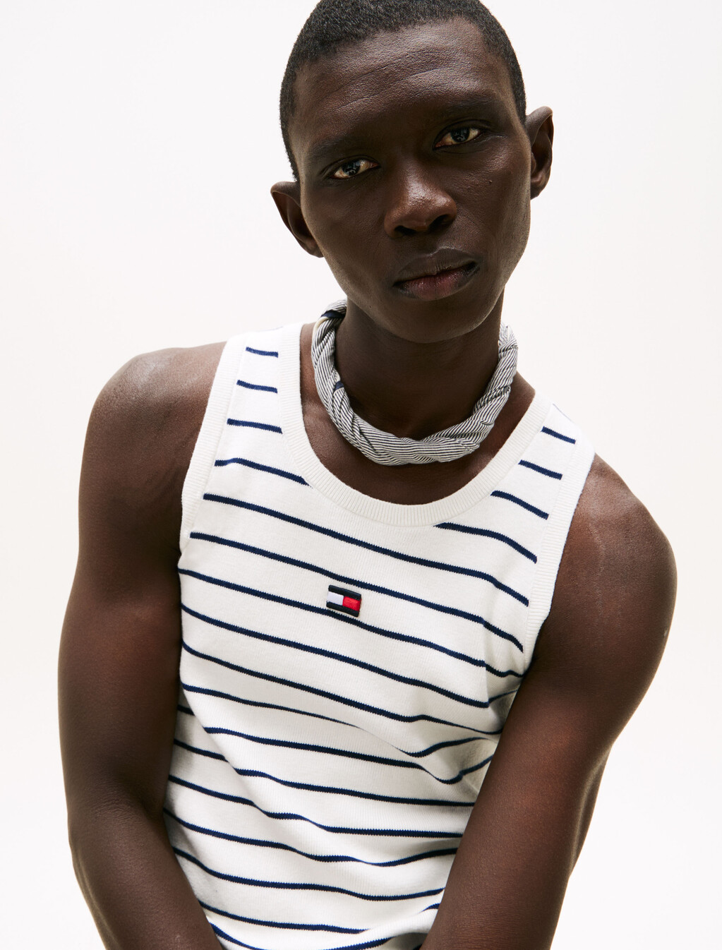 The Runway Collection Ithaca Stripe Bandana, Space Blue, hi-res