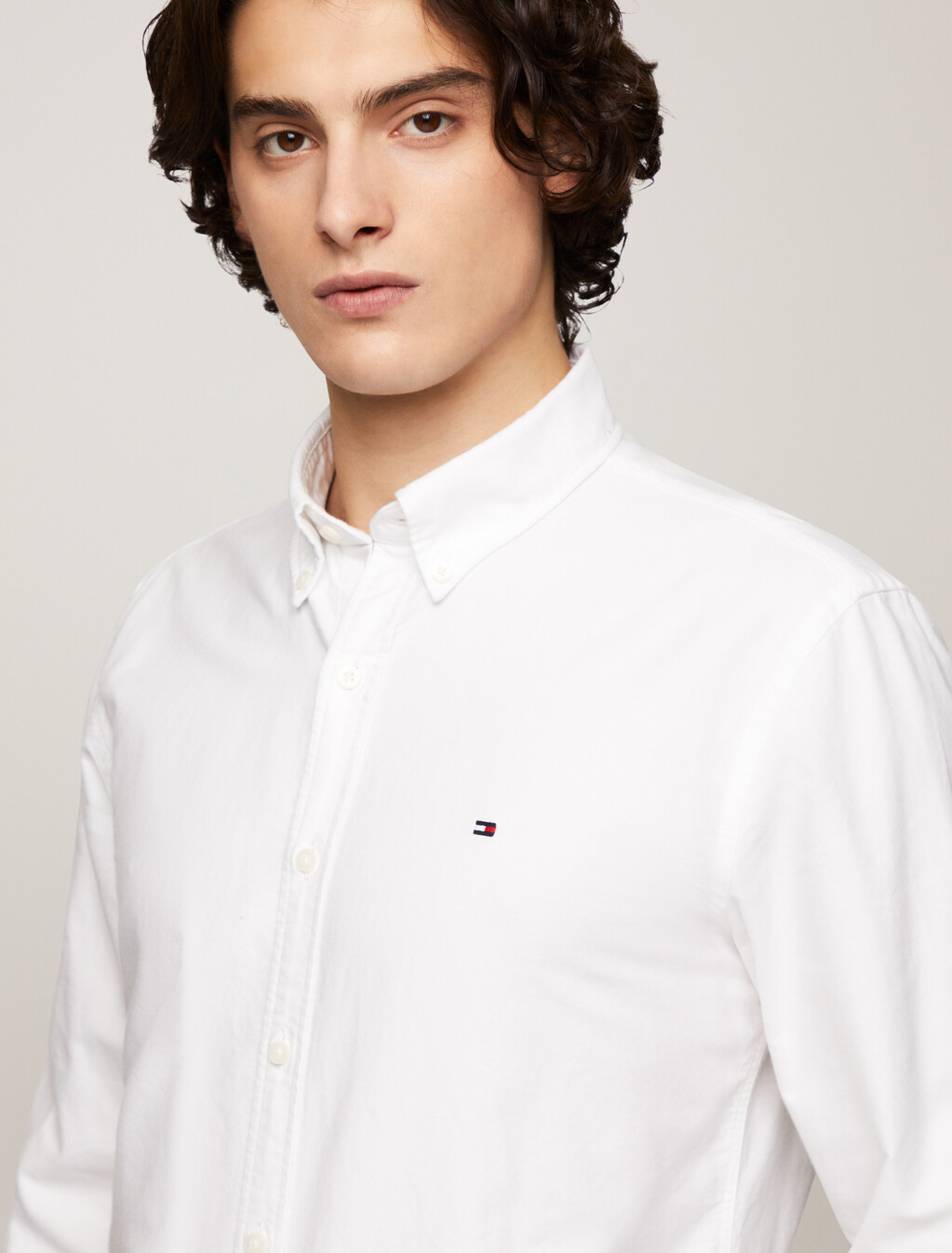 Organic Cotton Oxford Shirt, Optic White, hi-res