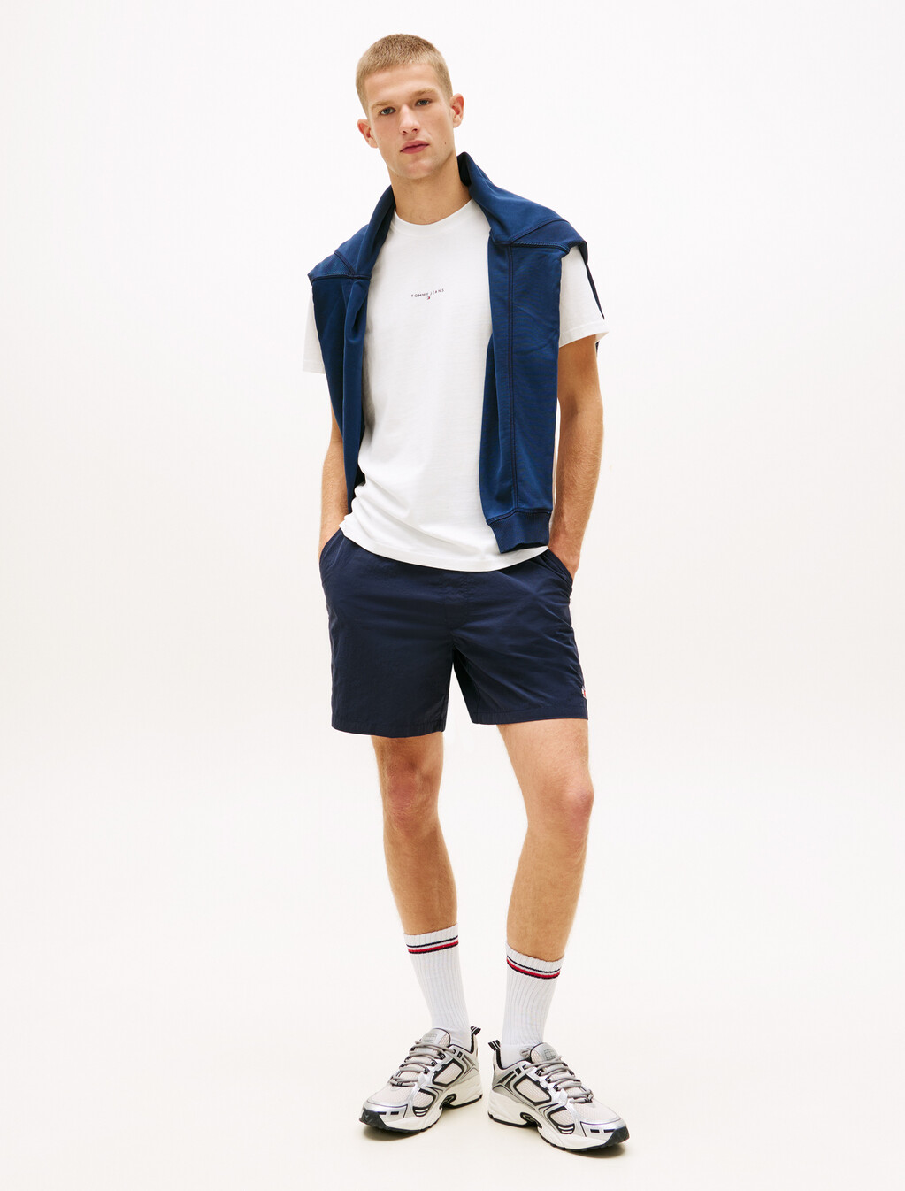 Linear Logo Short Sleeve T-Shirt, Ecru, hi-res