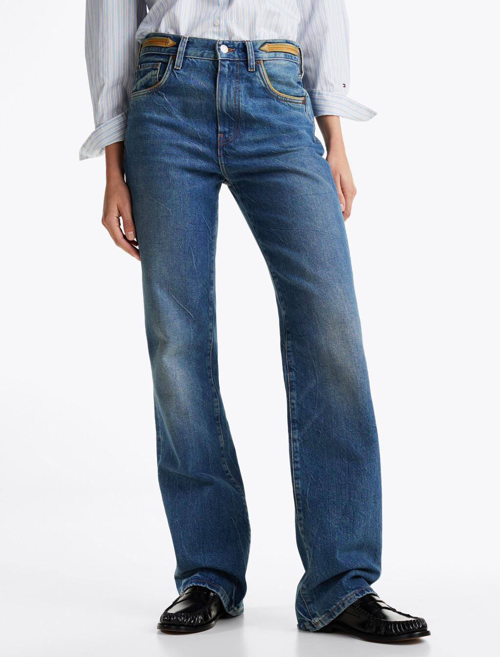 High Rise Relaxed Bootcut Jeans, Bo, hi-res
