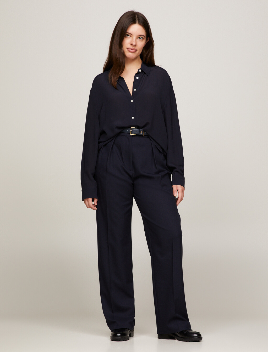 Pigment Dyed Relaxed Straight Leg Trousers, Desert Sky, hi-res