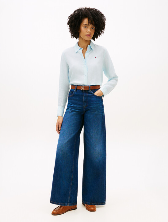 70s High Rise Wide Leg Jeans