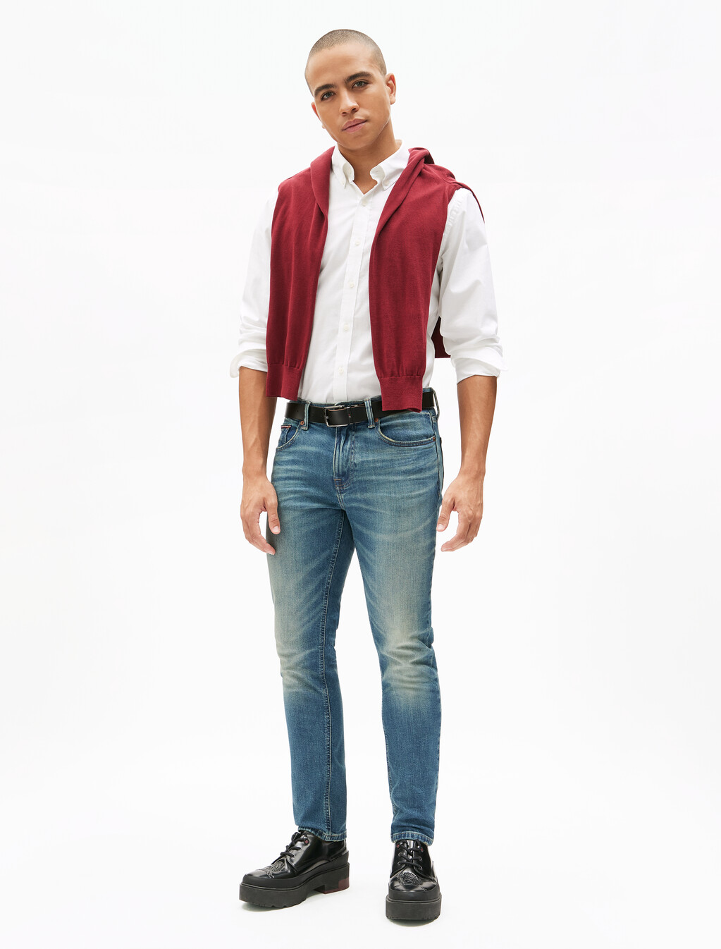 Lightweight Oxford Solid Shirt, Th Optic White, hi-res