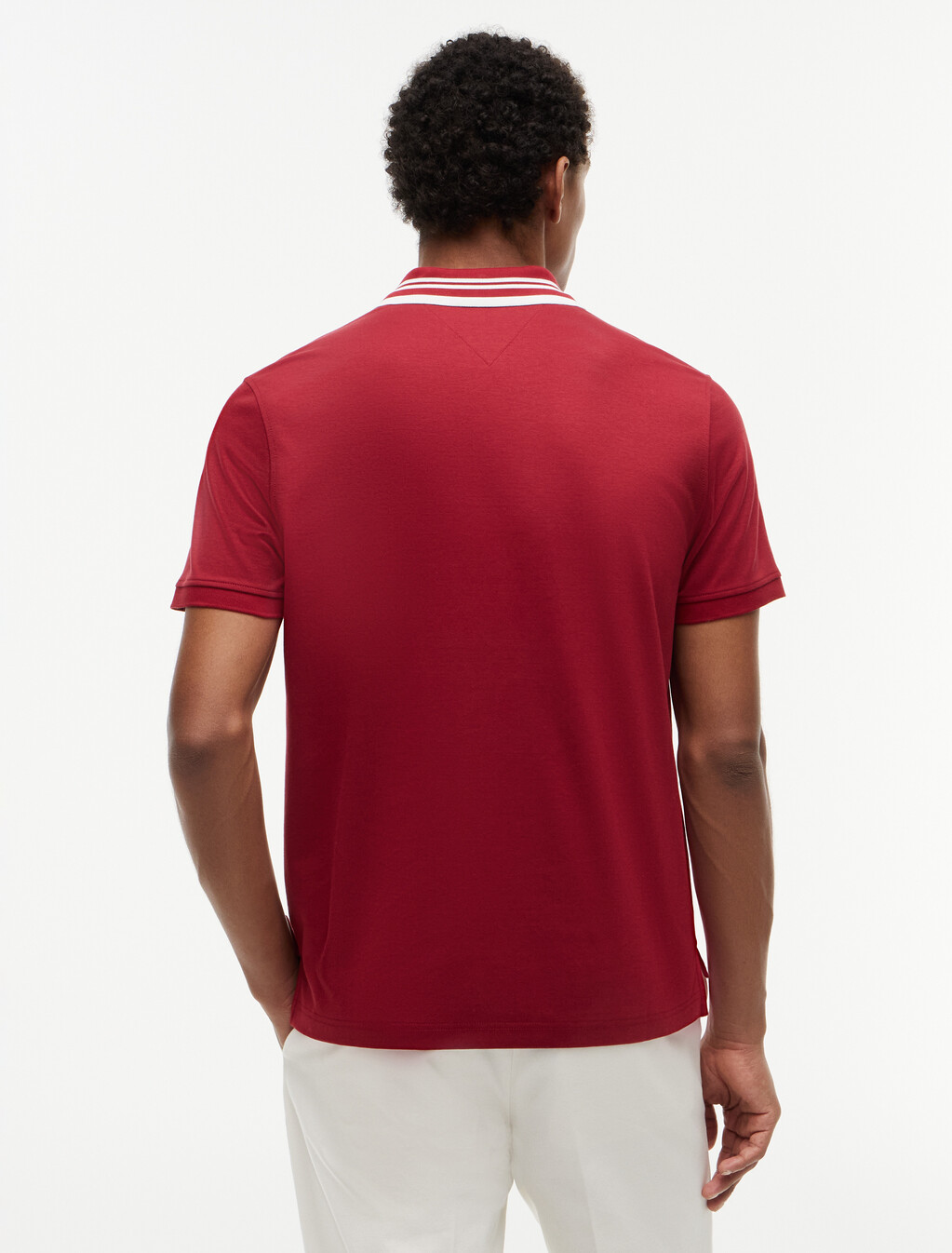 Asia Fit Mercerized Jacquard Polo, Regatta Red, hi-res