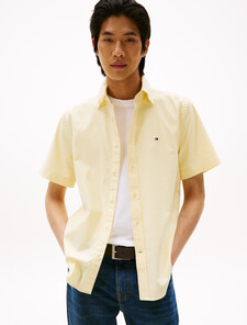 Lightweight Short Sleeve Oxford Shirt, Citronella, hi-res