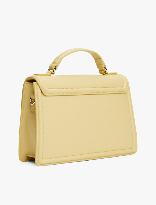 Turn Lock Crossbody Satchel, Meringue Turn Lock Crossbody Satchel