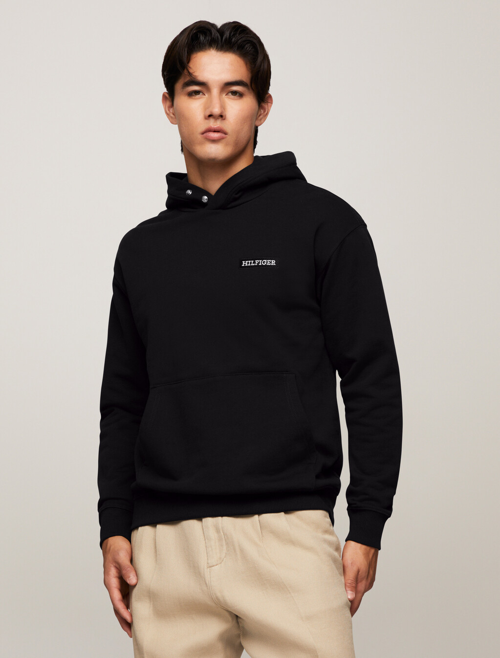 Monotype Heavy Twill Hoodie, Black, hi-res