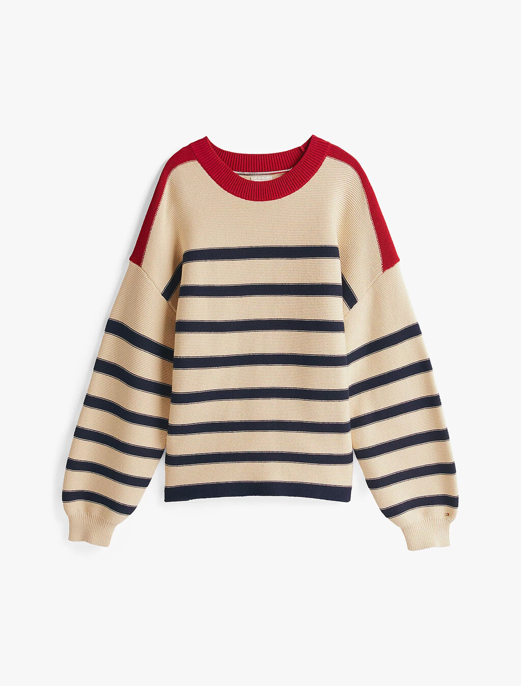 The Sofia Capsule Breton Stripe Relaxed Jumper, Country Ivory Stripe, hi-res