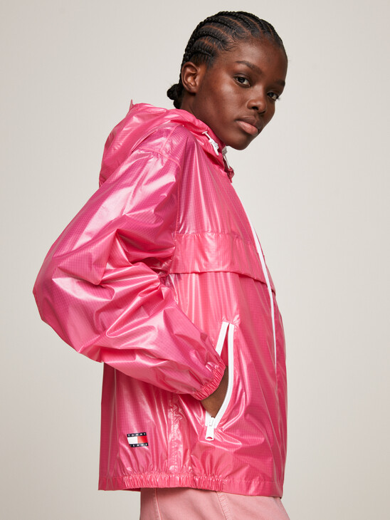 Packable Glossy Chicago Windbreaker