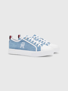 DENIM MONOGRAM TRAINERS, Denim, hi-res