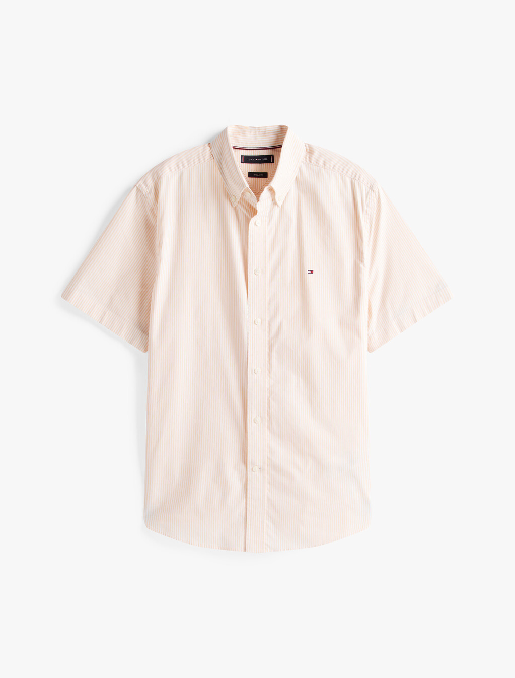 Asia Fit Lightweight Stripe Oxford Shirt, Valencia Orange / Stripe, hi-res