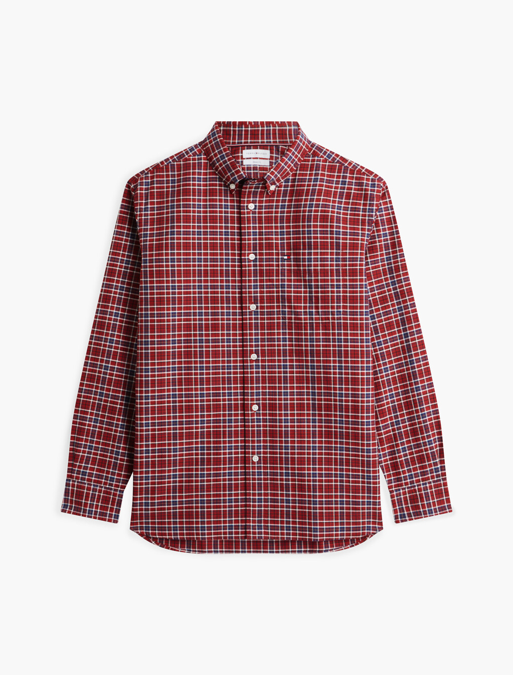 Relaxed Fit Tartan Check Oxford Shirt, Regatta Red / Check, hi-res