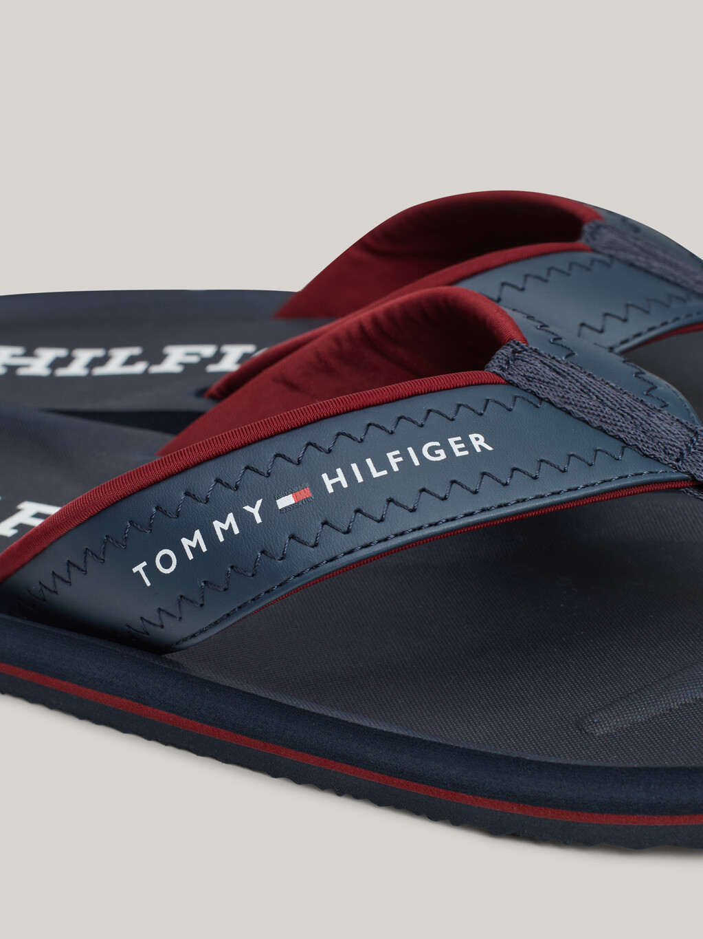 Logo Strap Flip-Flops, Military Denim, hi-res