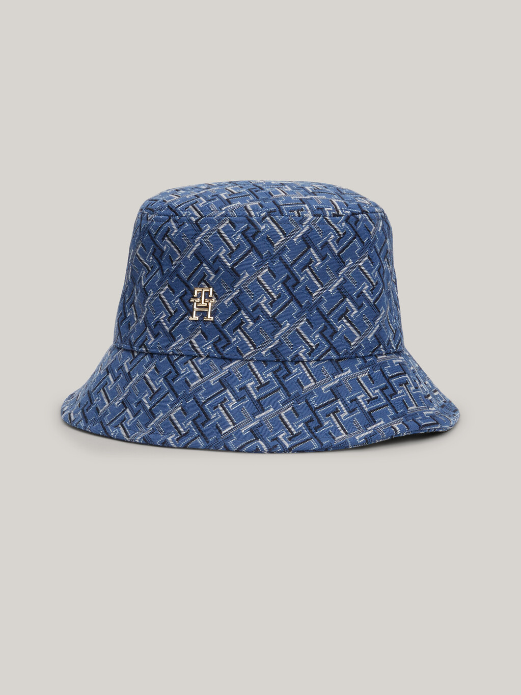 TH Monogram Jacquard Bucket Hat, Fossil Blue, hi-res