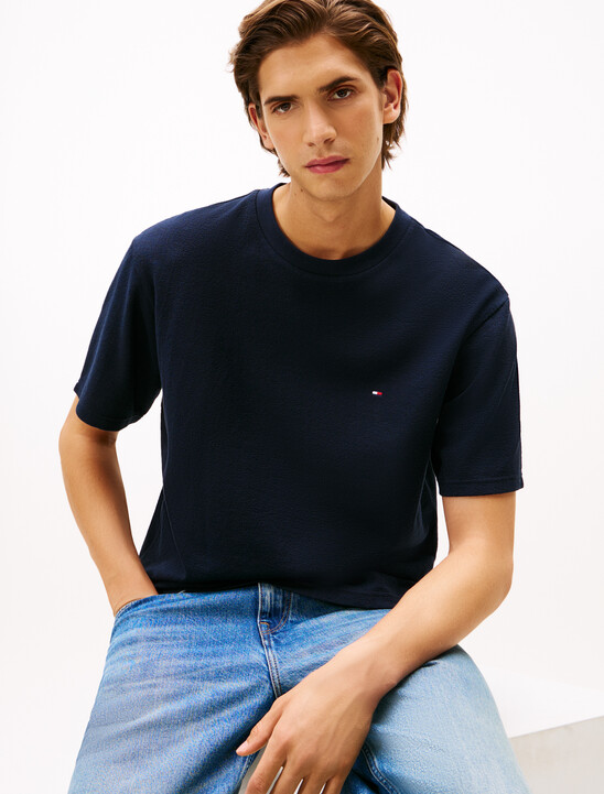 Textured Crepe T-Shirt