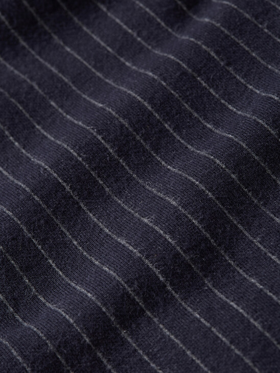 PINSTRIPE TAPERED JERSEY TROUSERS