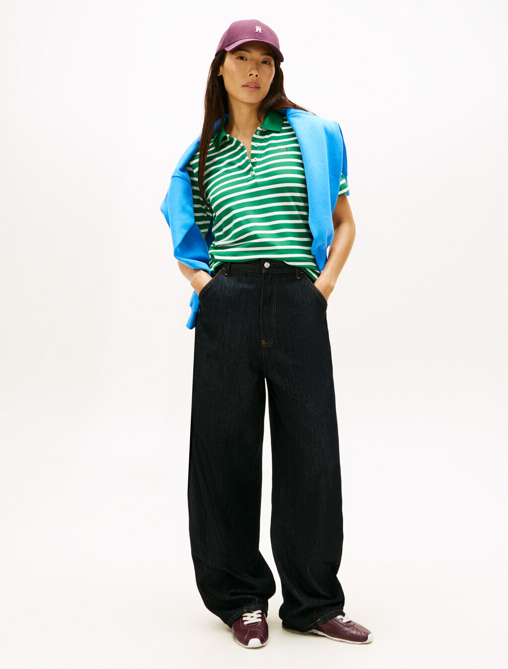 1985 Collection Flag Embroidery Regular Polo, Nouveau Green / Ecru Stp, hi-res