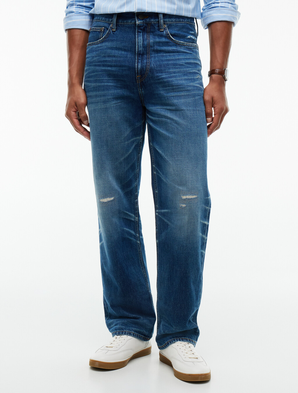 River Relaxed Straight Leg Jeans, Bill Indigo, hi-res