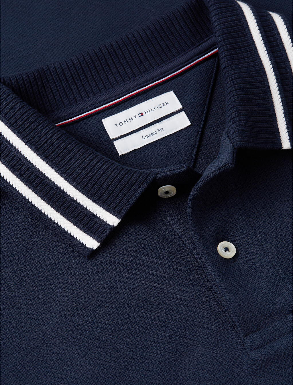 Relaxed Fit Foulard Jacquard Polo Shirt, Navy Blue, hi-res